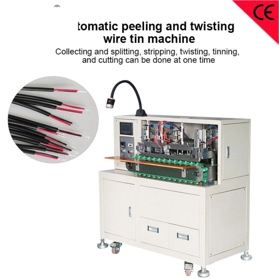 Automatic Wire Peeling, Twisting & Tin Dipping Machine