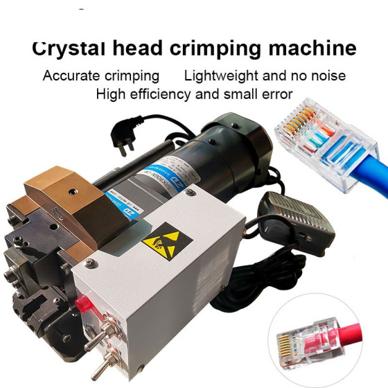 RJ45 Ethernet Cable Crimping Machine - Connector Tools