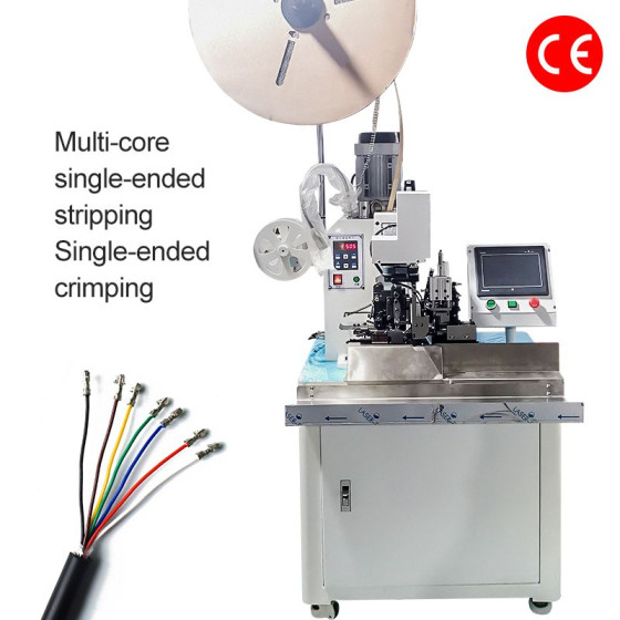 Automatic Multi-Core Wire Stripping & Crimping Machine