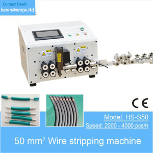 Fully Automatic English 50 Square Wire Cut & Strip Machine - Electric Industry
