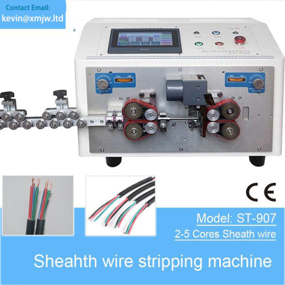 OD 1-6mm Sheathed Wire Stripping Machine - Automatic Data Cable Cut & Strip