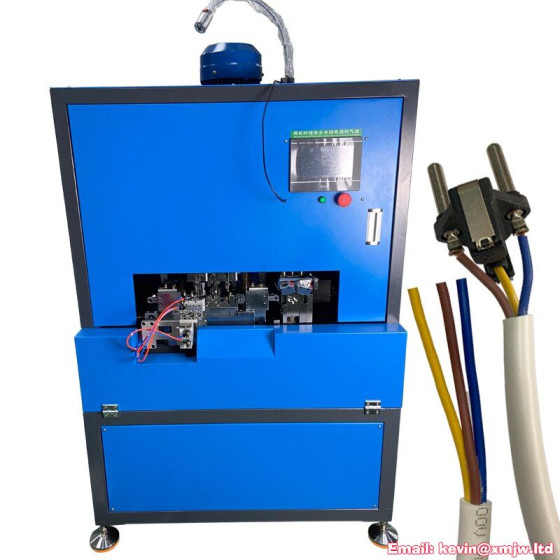 Automatic Plug Insert Crimping Machine - Power Cord French Plug Riveting