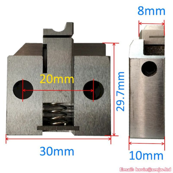 Wire Terminal Crimping Spare Parts - OTP Cutter Blade Die Holder U/V 5 Lines