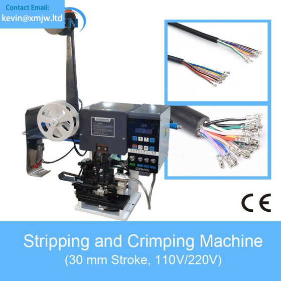 110V/220V Sheath Cable Crimping Machine - Multi-Cores Automatic Strip