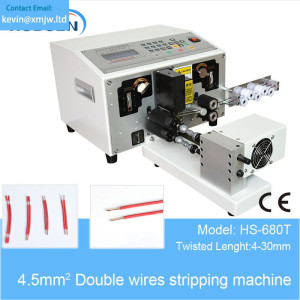 4mm² Double Cable Stripping Machine - 480W Electric Cut, Strip & Twist