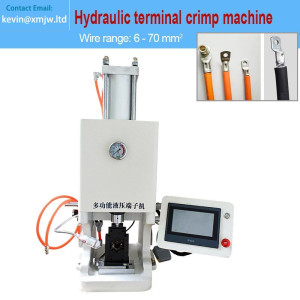 Multi-Function PLC Hydraulic Cable Lugs Crimping Machine - 7-70mm² Wire