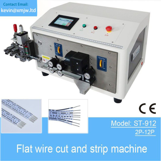 2-12 Pin Flat Ribbon Cable FFC Wire Cutting & Stripping Machine - Automatic