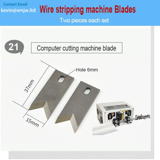 37153mm Computer Wire Cut & Strip Machine Blades - Precision Steel