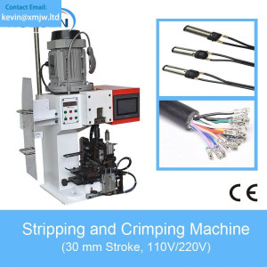 DC Head Double Wire Crimping Machine - Automatic Two Cores Flat Wire