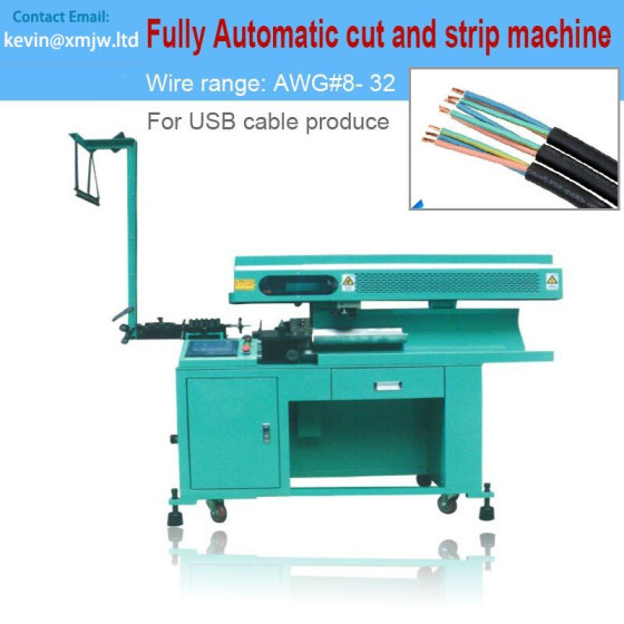 950 Automatic Sheath Braided Wire Hot Cutting & Stripping Machine - USB Cable