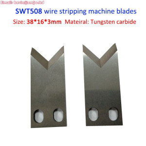 SWT508 Wire Stripping Machine Blades - Tungsten Carbide Cutter 2pcs/set