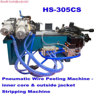 HS-305CS Pneumatic Wire Peeling Machine - Inner/Outer Cable Strip 5mm
