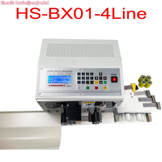 4-Line Wire Cutting & Stripping Machine - 0.1-2.5mm² Carbide Blade