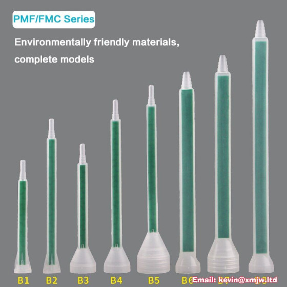 10PCS FMC Square Bayonet AB Static Mixing Pipe - Round Nozzle Glue