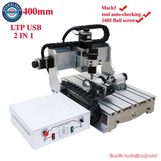4 Axis 3040 CNC Router 4030 500W - Auto-Check Wood PCB Milling