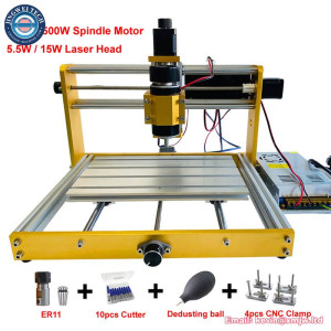 Aluminum Mini CNC Router 3018 - 5.5W Laser GRBL PCB Milling 3018 Plus