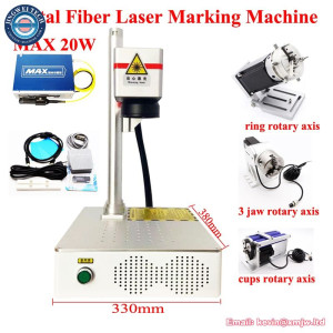 MAX Fiber Laser 20W - Metal Cutting Gold Silver Rotary Axis Rings