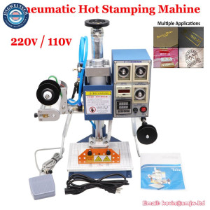 Automatic Roll Paper Foil Stamping Machine - Leather Craft Wooden LOGO Embossing