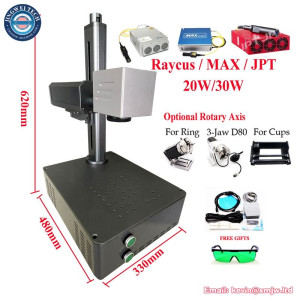 Raycus JPT MOPA M7 20W Fiber Laser Marking Machine - Rotary Axis