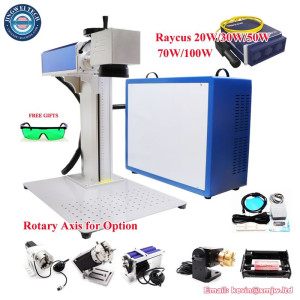 20W Fiber Laser Marking Machine - Galvo Scanner Nameplate Engraver
