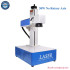 Raycus 70W Fiber Laser - Metal Business Cards Cutting Silver Rotary Axis