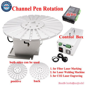Round Wheel Rotary Axis Worktable - Fiber Laser Marking 24 Channel