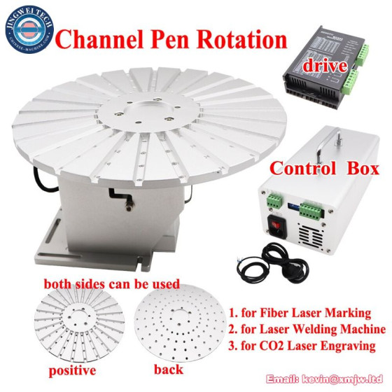 Round Wheel Rotary Axis Worktable - Fiber Laser Marking 24 Channel