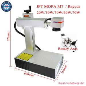 Galvo Laser JPT MOPA M7 60W - Color Metal Rotary Axis Raycus 70W