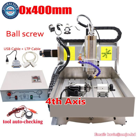 CNC 3040 Wood Router - 2200W Spindle 4 Axis Metal Engraver