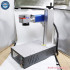 Fiber Laser Marking Machine - Rotary Axis Metal Card Silver Gold 100W