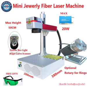 Mini 20W MAX Fiber Laser Marking Machine - Jewelry Metal Engraver