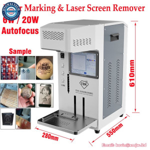 TBK 958A Auto 20W Laser Marking Machine - Back Glass Remover Separator