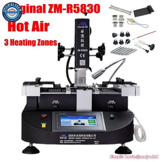 ZhuoMao ZM-R5830 Air BGA Rework Station - 3 Zones, 4500W PCB Chip Repair