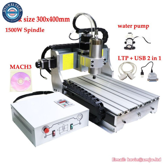 Mach3 Mini CNC 3040 3Axis 1500W - USB LTP 2in1 Metal PCB Engraver