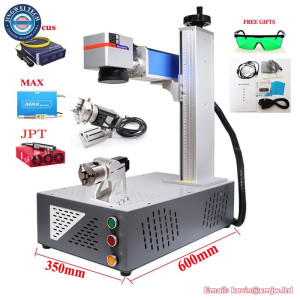 Fiber Laser Marking Machine - Rotary JPT MOPA Raycus MAX 100W