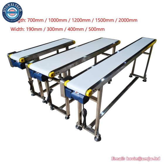 2000mm Food Grade Conveyor Belt Machine - Stainless Steel Adjustable