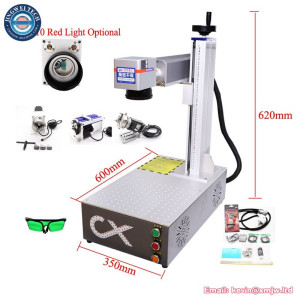 50W Raycus Fiber Laser Metal Engraver - Rotary Axis Ring Bracelet SG7110