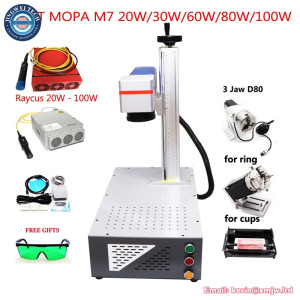 JPT M7 MOPA 60W Fiber Laser Cutting Machine - Rotary Axis Metal Engrave