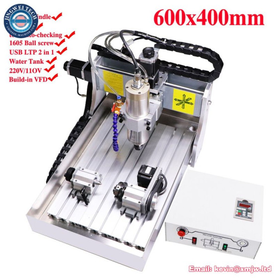 4 Axis CNC Router 6040 2200W - Water Tank Metal Wood Carving 4060