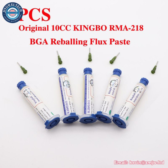 KINGBO RMA-218 Solder Paste Flux 10CC - No-Clean BGA Reballing Kit 5pcs KINGBO RMA-218 Solder Paste Flux 10CC - No-Clean BGA Reballing Kit 5pcs