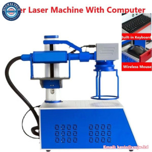 50W Raycus Fiber Laser Engraver - Jewelry Metal Rotary Card Silver Gold