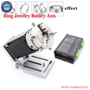 CNC Router Fiber Laser Marking Machine - Ring Rotary Axis Jewelry