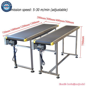 Industrial Steel Conveyor Belt Machine - Adjustable Width 1500/1200/1000/750mm