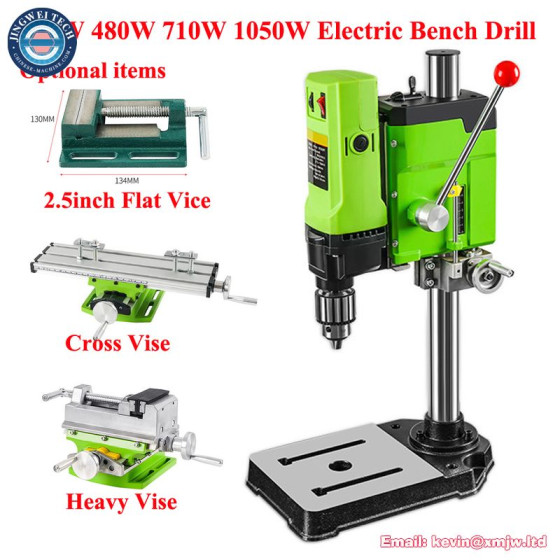 Electric Bench Drill Vise Fixture - Variable Speed Heavy Duty for Wood/Metal DIY