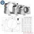 Aluminum CNC Spindle Clamp Holder - 52/65/80mm Diameter for 800W-2.2KW Router