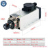 CNC Air Cooled Square Spindle Motor 1.5KW/2.2KW - ER11/ER20 Chuck, 220V