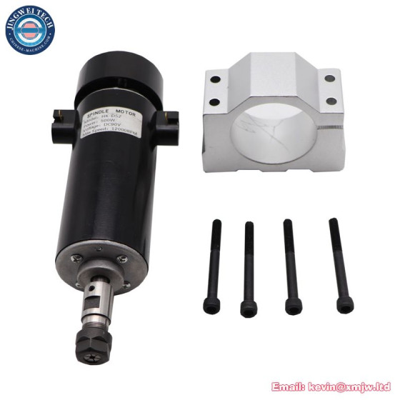 CNC Router 500W Spindle Motor - ER11 Collet with Clamp, 48V DC Air Cooled
