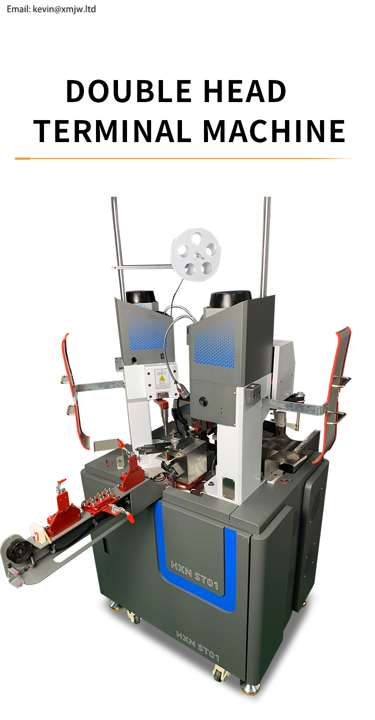 Double-headed automatic terminal crimping machine electronic wire silicone wire cutting stripping and terminal machine  single